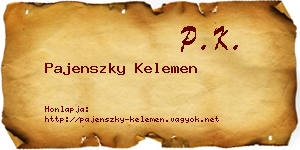 Pajenszky Kelemen névjegykártya